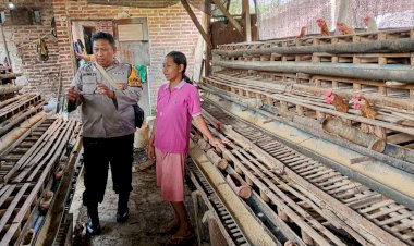 Bhabinkamtibmas-Desa-Lajuk-Dukung-Warga-Tingkatkan-Produksi-Ayam-Petelur-untuk-Ketahanan-Pangan