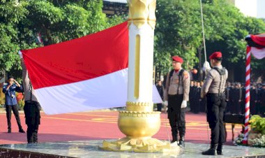 Polresta-Sidoarjo-Gelar-Upacara-Hari-Kemerdekaan-RI-Ke-80