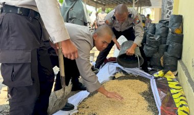 Wujudkan-Kampus-Hijau,-Ratusan-Calon-Bintara-Polri-Dalami-Ilmu-Pertanian-di-SPN-Polda-Jatim
